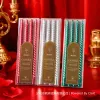 Three groups of spiral birthday party candles in red, silver and green, each three transparent boxes, SPECIAL Moment CANDLE TAPER CANDLE Specification image